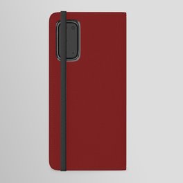 Dark Falu Red Solid Color Popular Hues Patternless Shades of Maroon Collection - Hex #801818 Android Wallet Case