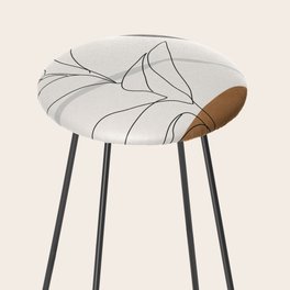 Abstract Art /Minimal Plant Counter Stool