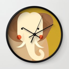 Elephant, Animal Portrait Wall Clock