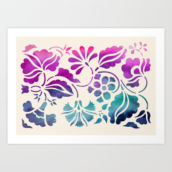 Vintage Floral Art Print