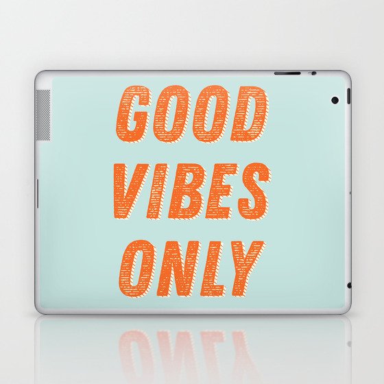Good Vibes | Aqua and Orange Laptop & iPad Skin