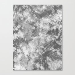 Grey Tie Dye Abstract Pattern Canvas Print