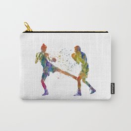 muay thai karate in watercolor Carry-All Pouch