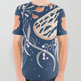 Moth blue 003 All Over Graphic Tee