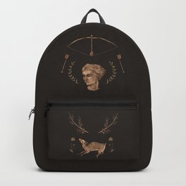 Artemis Backpack | Diana, God, Goddess, Graphite, Gold, Artemis, Marble, Hunt, Painting, Nature 