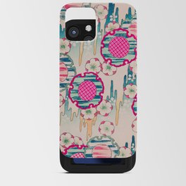 Abstract Floral Print Vintage Japanese Retro Pattern iPhone Card Case