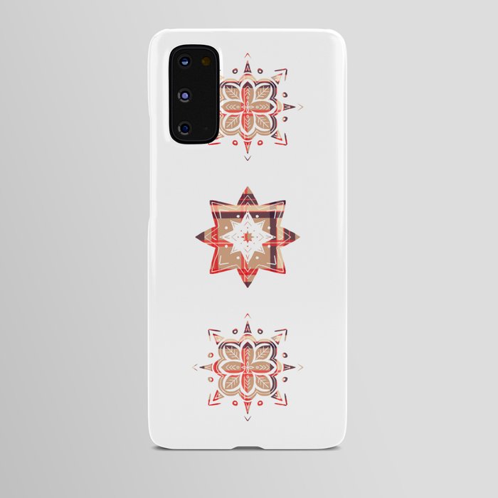 Red tartan stars Android Case