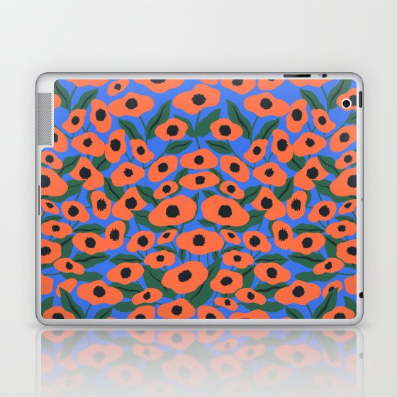 Red Poppy Garden Laptop & iPad Skin