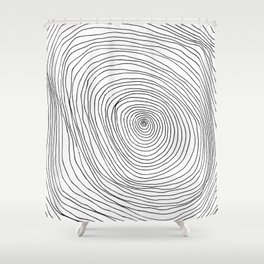 Spiral Rings Shower Curtain