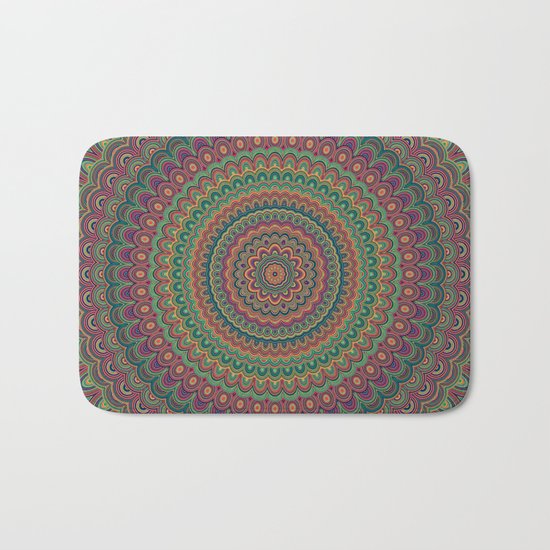 Flower mandala Bath Mat