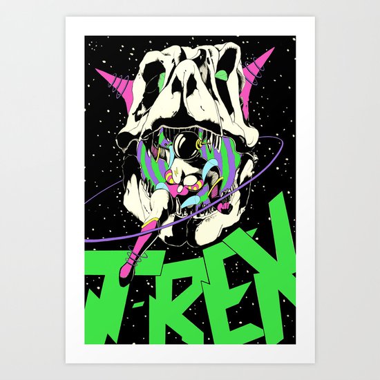 T-REX Color Art Print