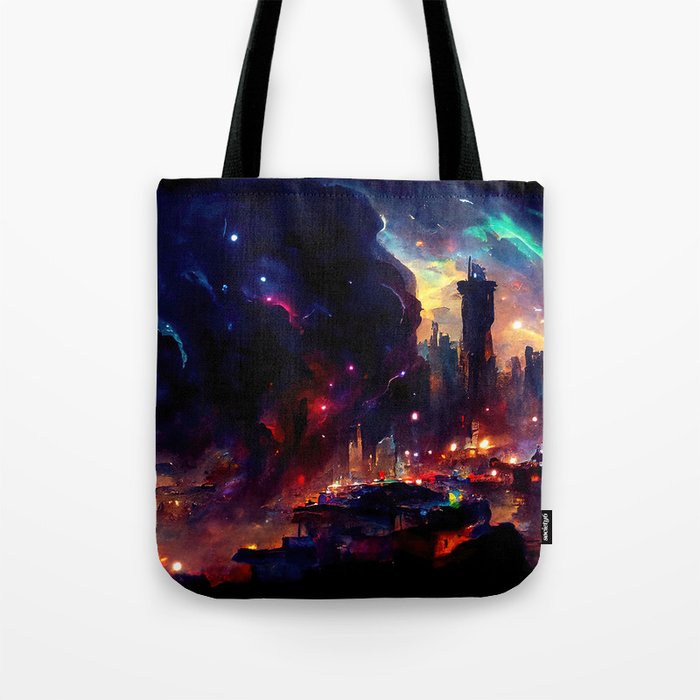 Nebula City Tote Bag