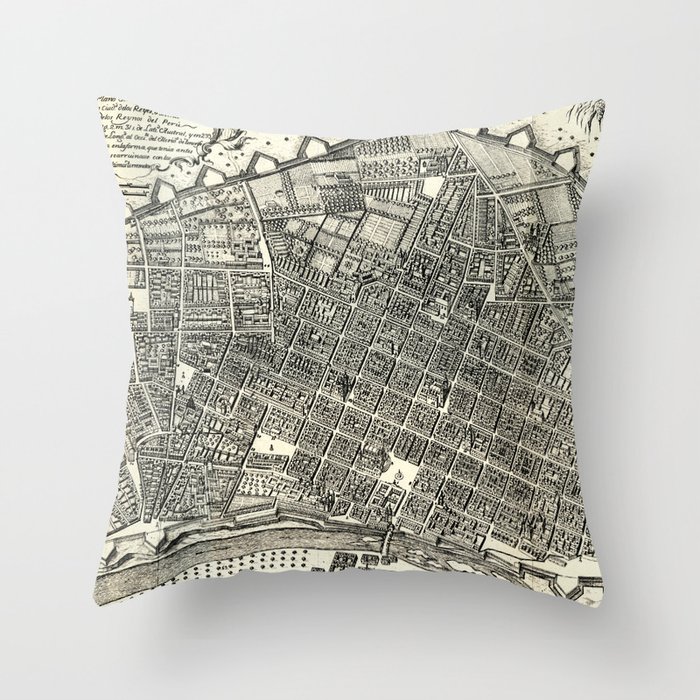 Ciudad De Los Reyes Del Peru En 1744 Throw Pillow By Amhq Society6