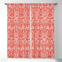 William Morris "Bluebell or Columbine" 7. red Blackout Curtain