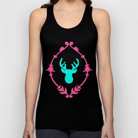 Oh Deer (teal dark) Unisex Tank Top