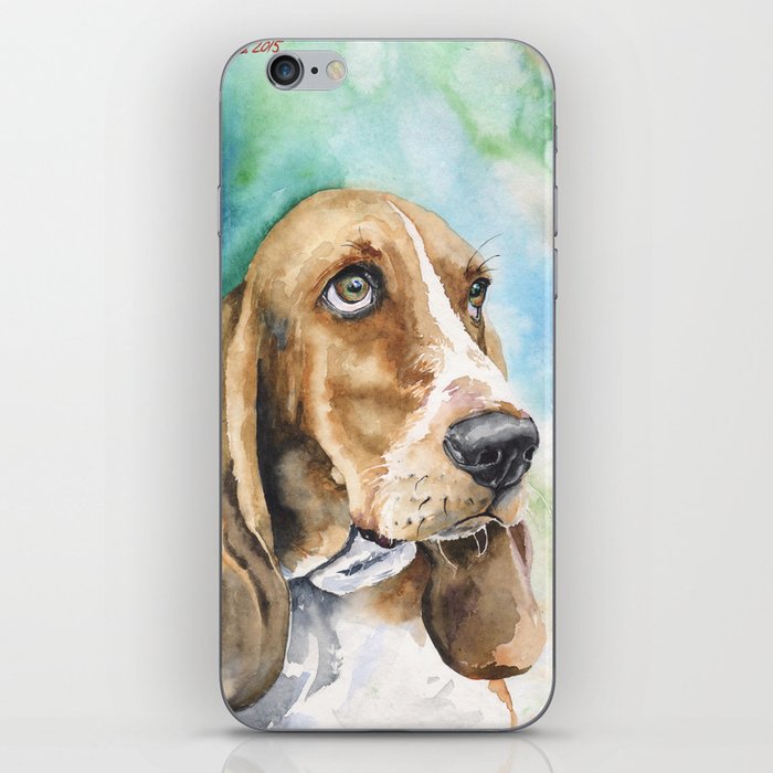 Bassett Hound Watercolor | Pillow Cover | Dogs | Home Decor | Custom Dog Pillow | Dog Mom | Hound iPhone Skin