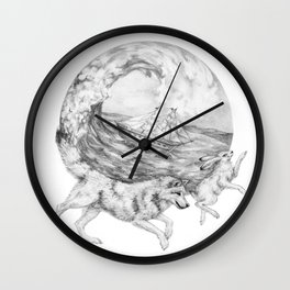Sea Wolf Wall Clock | Drawing, Literature, Animalart, Hare, Ocean, Animalillustration, Jacklondon, Wolf, Animal, Waves 