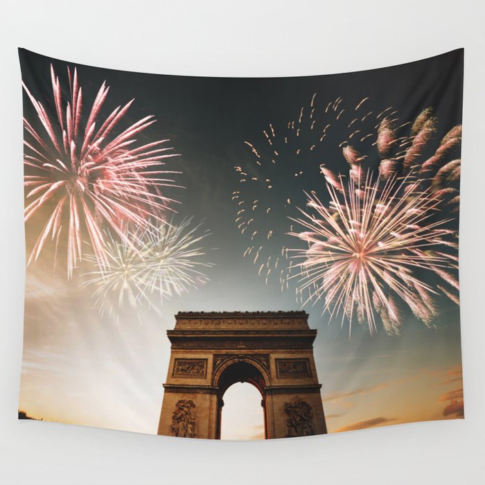 arc du triomphe in paris  Wall Tapestry
