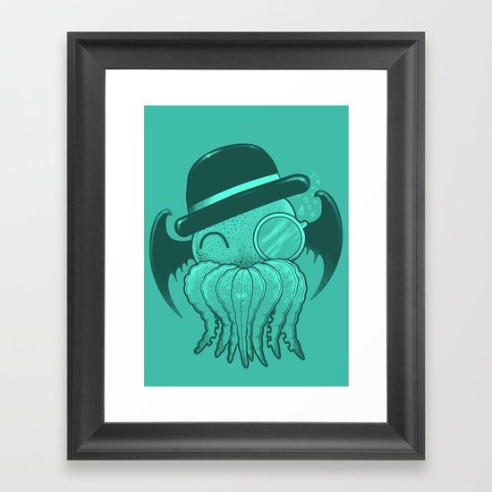 Classy Cthulhu Framed Art Print