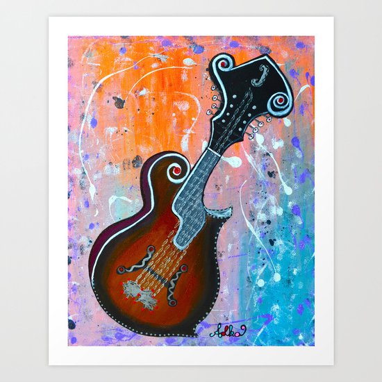 Mandolin Serenade Art Print