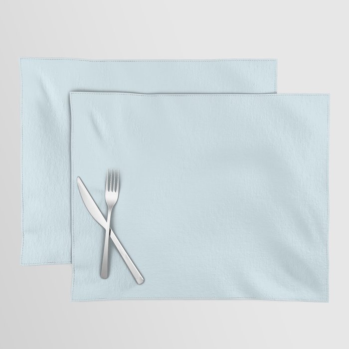 Powder Blue pale pastel solid color modern abstract pattern  Placemat