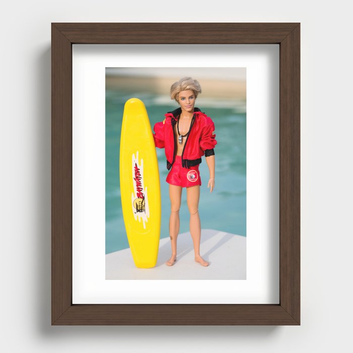 Handsome Life-Guard Recessed Framed Print