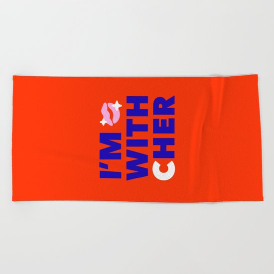 #I'mwithCher Logo #2 Beach Towel