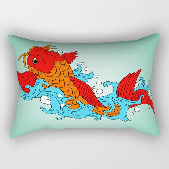 gold fish Rectangular Pillow