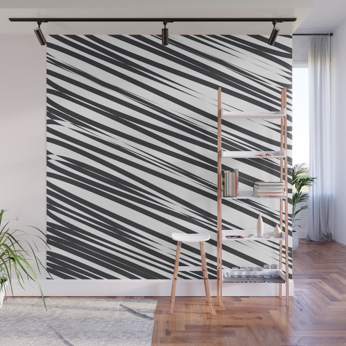 Black and white stripes background Wall Mural