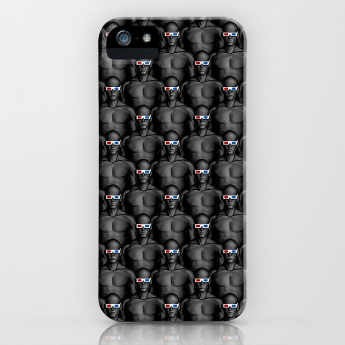 Movie Crowd 3d 3d Render Of Male Figures Wearing 3d Glasses Iphone Case By Grandeduc Society6