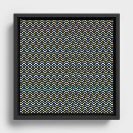 Horizontal zig-zag line hand drawn modern abstract  Framed Canvas