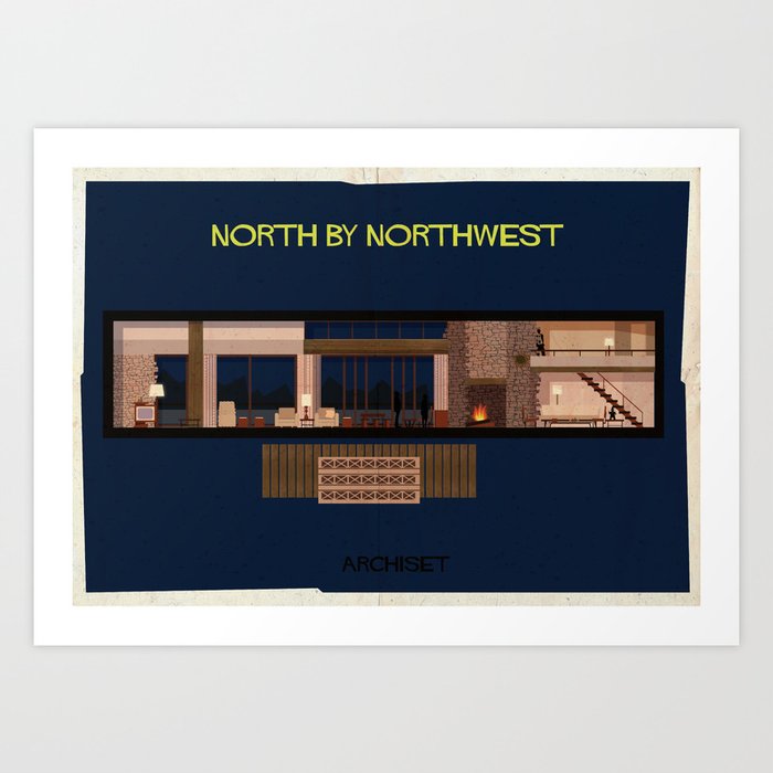 North by northwest__   Directed by Alfred Hitchcock Art Print