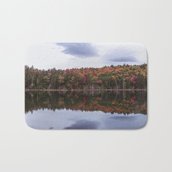 Autumn reflection Panorama Bath Mat
