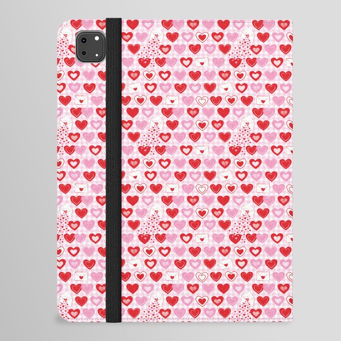 Kitschy Valentine Hearts Love Letters iPad Folio Case