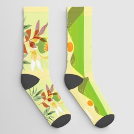 Digital derivatives of flowers and plants Socks