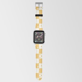 Checkered Dice Pattern (Creamy Milk & Banana Yellow Color Palette) Apple Watch Band