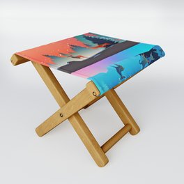 Winter Wildlife Folding Stool