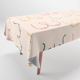 Pastel Boobs Drawing Tablecloth