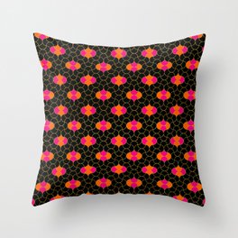 Ornamental Jali Pattern Throw Pillow