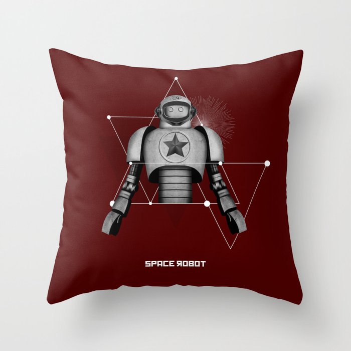 Space robot 4 Throw Pillow