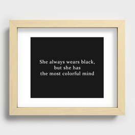 She Wears Black Recessed Framed Print