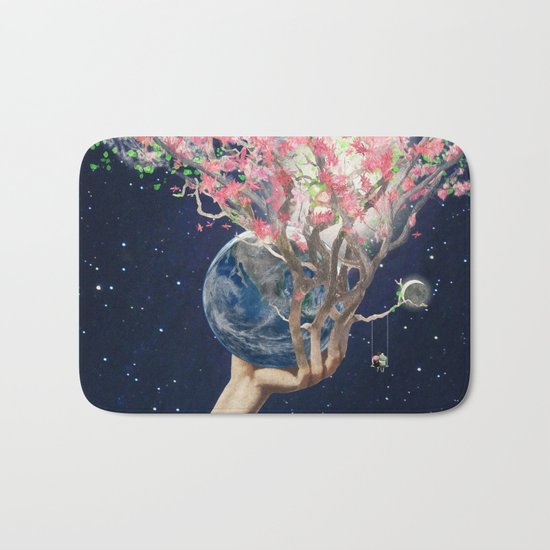 Love Makes The Earth Bloom Bath Mat