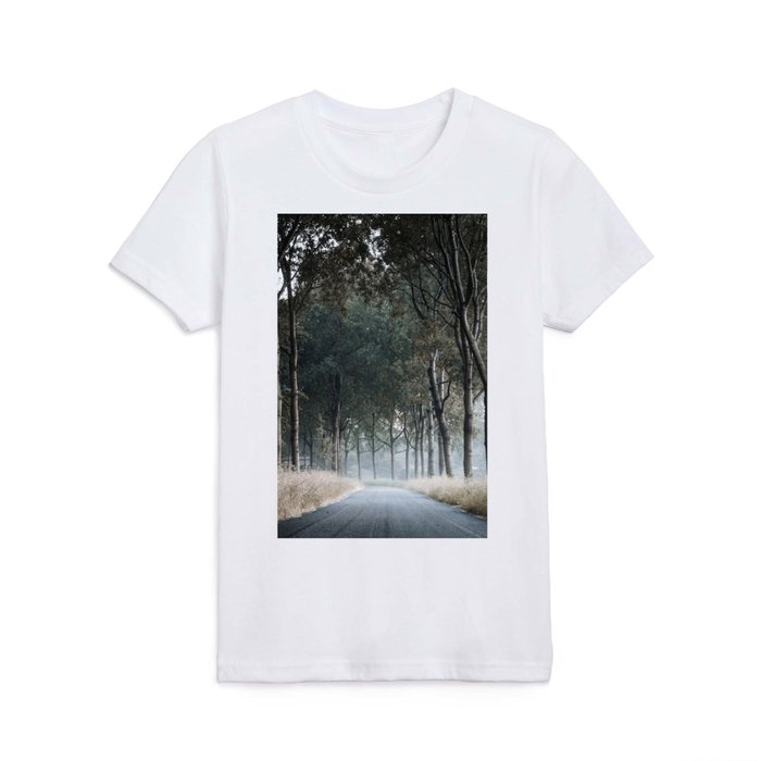 Winding Countryside Road Through Tree Alley Holland Kids T Shirt