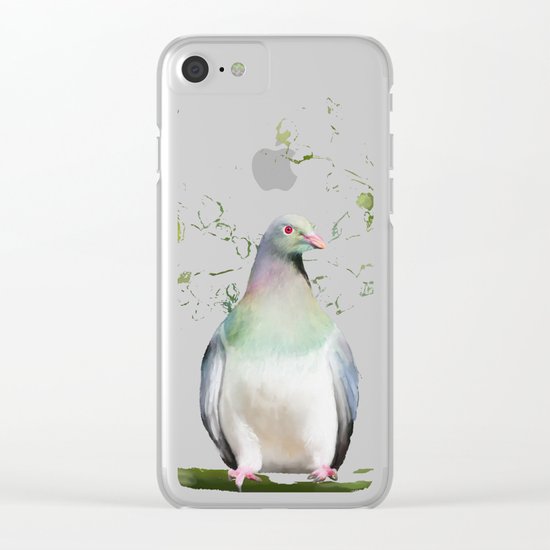 Wood Pigeon Clear iPhone Case