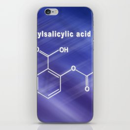 Acetylsalicylic acid, aspirin, Structural chemical formula iPhone Skin