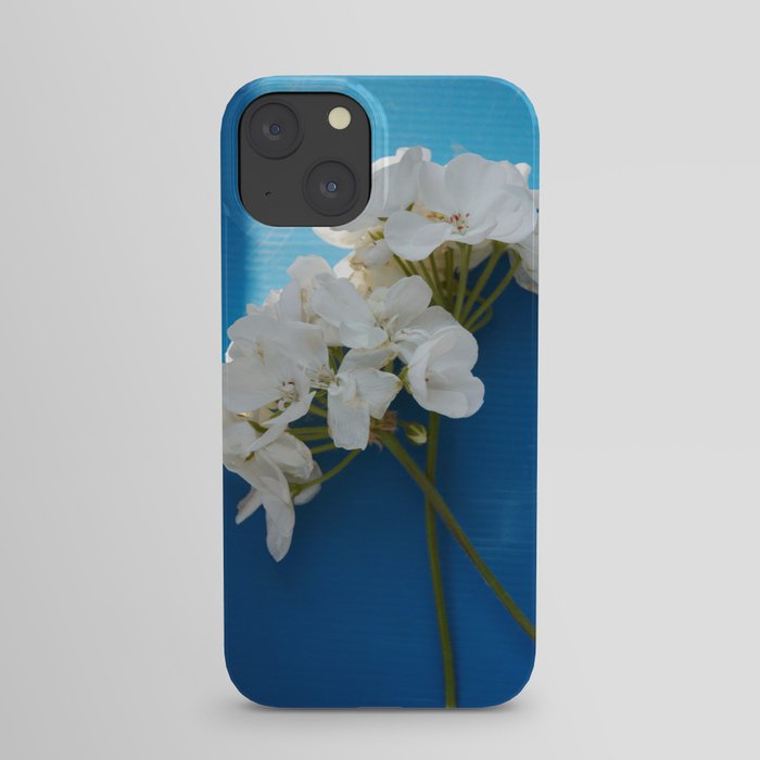 White on Blue iPhone Case