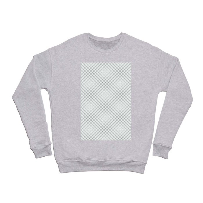 Blue & Off White Angled Grid Line Pattern Pairs To 2020 Color of the Year Chinese Porcelain Crewneck Sweatshirt