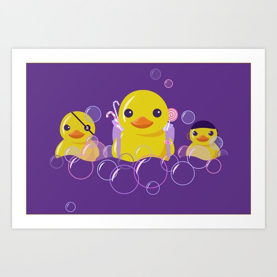 DANGERS OF THE BATHROOM Art Print