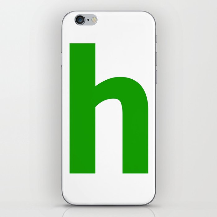 letter H (Green & White) iPhone Skin