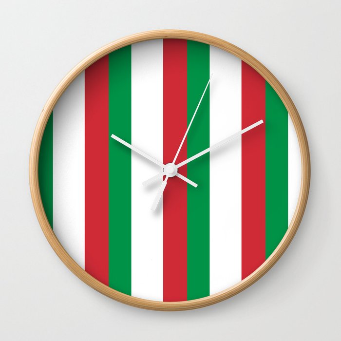 Flag of Italy 3-Italy,Italia,Italian,Latine,Roma,venezia,venice,mediterreanean,Genoa,firenze Wall Clock